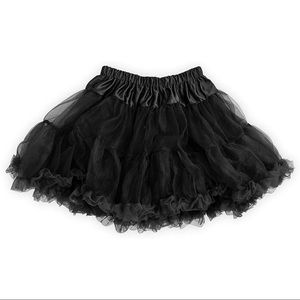 Black Petticoat Mini Skirt